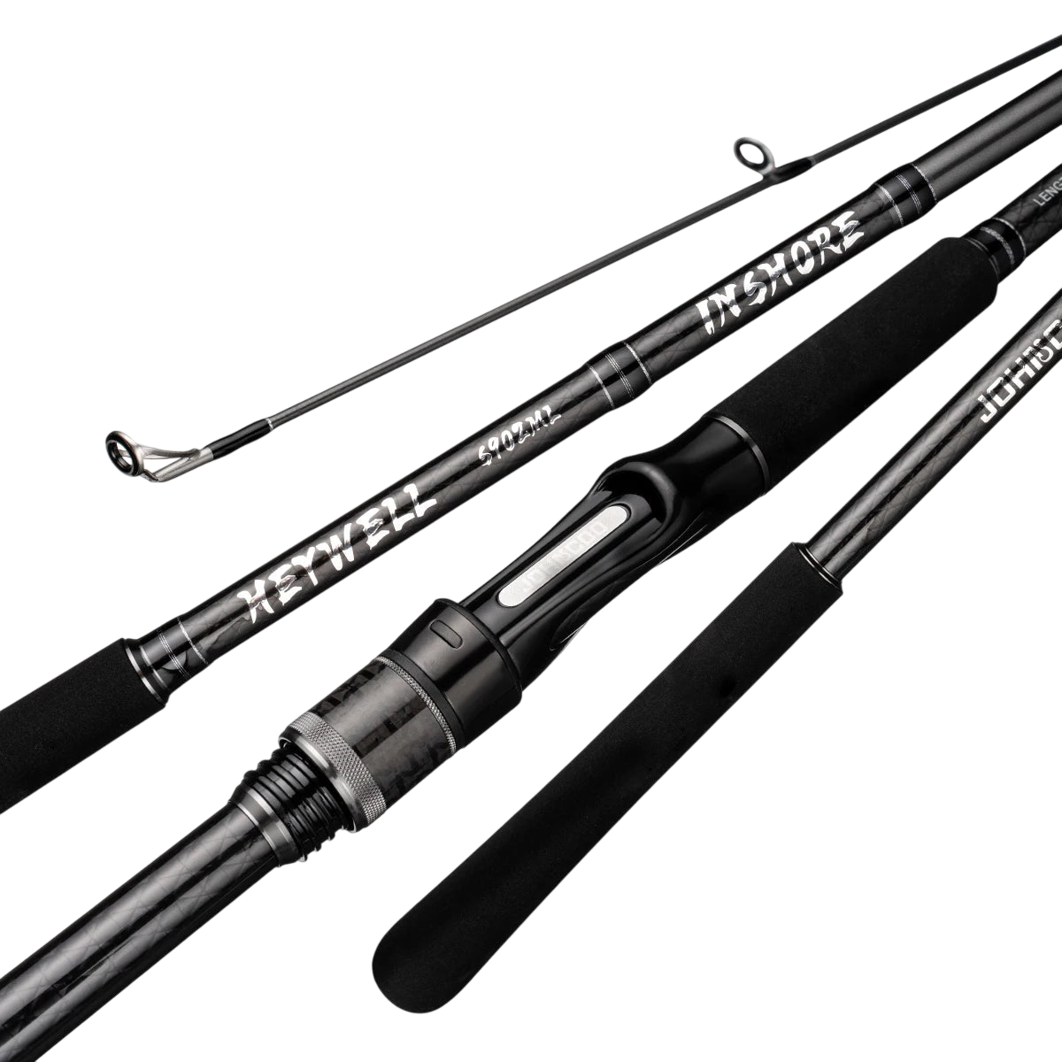 Inshore Spinning Fishing Rod Long Casting Carbon Rod Black