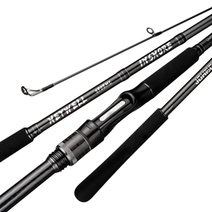 Inshore Spinning Fishing Rod Long Casting Carbon Rod Black