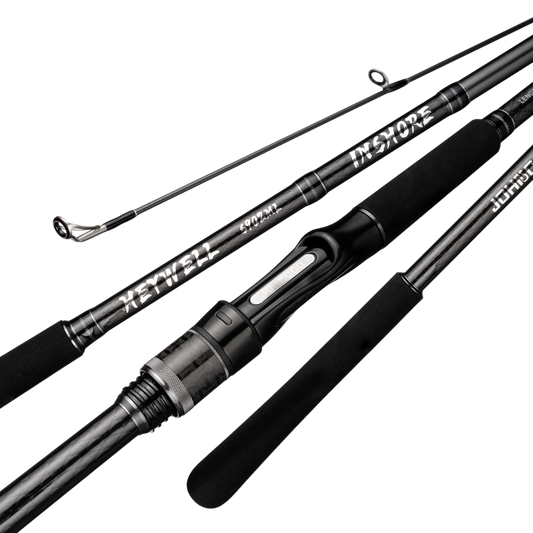 Inshore Spinning Fishing Rod Long Casting Carbon Rod Black