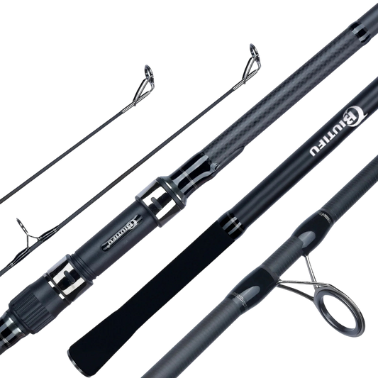 2-Tips 4.2m Carbon Fiber Carp Fishing Rod Grey